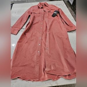 Lee, XS, loose, jean western dress, with pockets & side slits